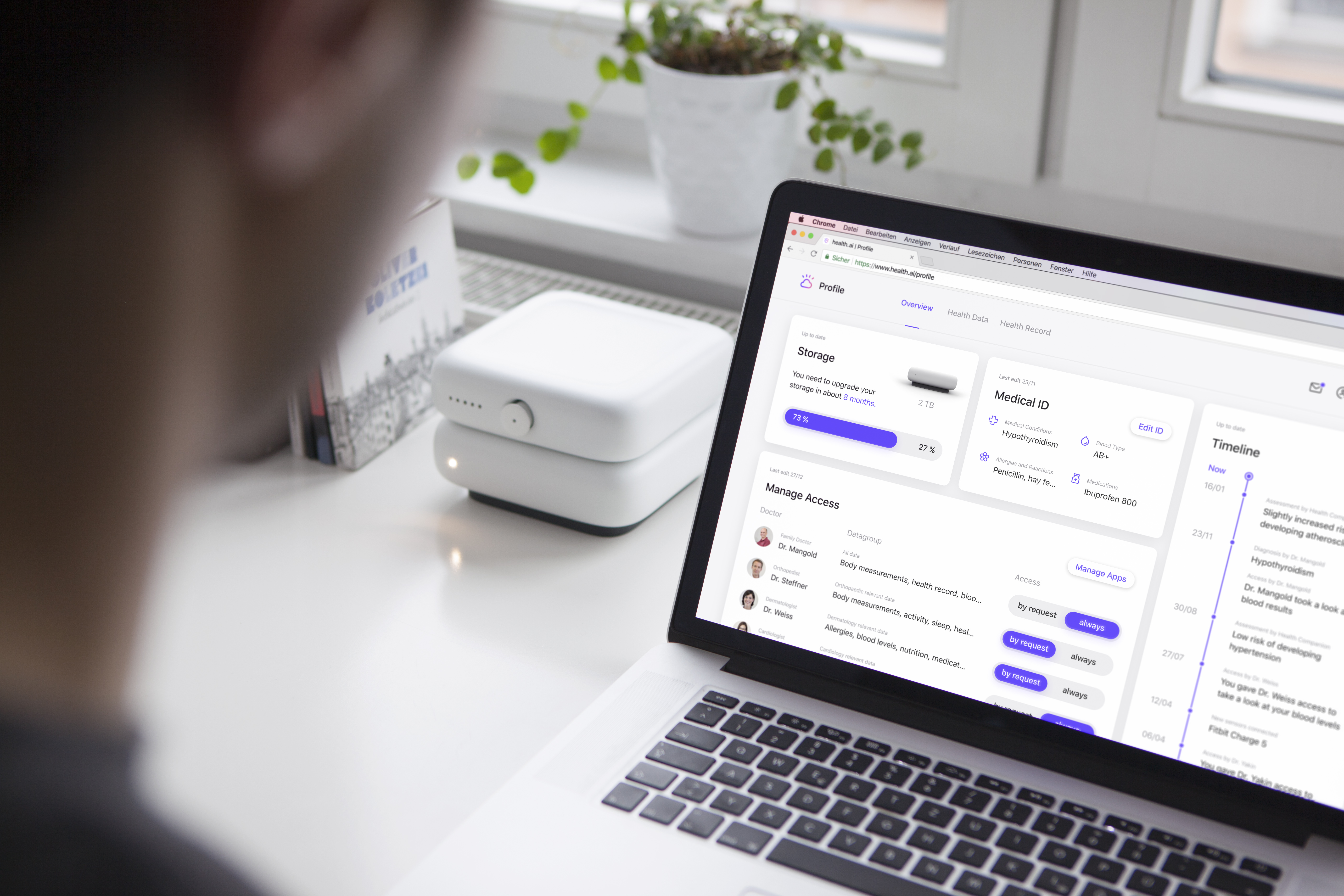 Health.ai Health Profile and physical touchpoints in a connected home setting